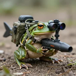 a rare military frog equipped with rocket launcher and night vision target acquisition system, photo from janes defence weekly