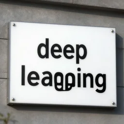 a sign that says'deep learning'