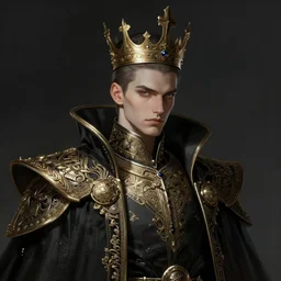 a portrait of a king, cyberpunk, grim - lighting, high - contrast, intricate, elegant, highly detailed, digital painting, artstation, concept art, smooth, sharp focus, illustration
