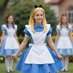 the image is of a life action alice in wonderland. vibrant cinematography, anamorphic lenses, crisp, detailed image in 4 k resolution.