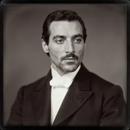 Freddie Mercury, Daguerreotype, classical portrait, 1849