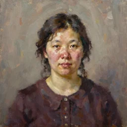 portrait of an asian russian woman ( 3 5 ) from chabarovsk, russia in 2 0 2 1, an oil painting by ross tran and thomas kincade