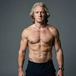 a photo, taken in 2 0 2 0, of the muscular, shirtless, former president thomas jefferson, posing for a professional photo shoot, 8 5 mm lens, f 1. 8.
