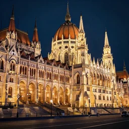 Budapest , Dynamic lighting, cinematic, extremely high detail, photo realistic, cinematic lighting, pen and ink, intricate line drawings, post processed, concept art, artstation, matte painting, style by Paru Itagaki