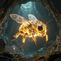 an intricate concept art illustration of a glowing insect megafauna flying in a cave, kaiju, fantasy biome, ultra photorealistic, radiant lighting, pinterest, digital art, photorealistic movie still, style feng zhu and artgerm, hyper realistic,, octane render, trending on artstation, cgsociety, cinematic light, 8 k
