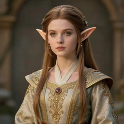 beautiful elf with ornate robes, highly detailed, 4k, HDR, smooth, sharp focus, hyper realistic, high resolution