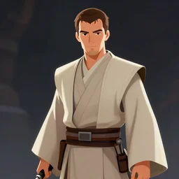 illustration of a very cool jedi