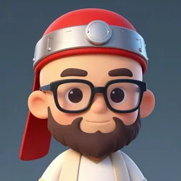 portrait anime android young cute shaved ducktail bearded moroccan man with wayfarer glasses shaped visor and red hat with a mjolnir powered assault armor, style artstation, style greg rutkowsk, octane render, unreal engine 6, epic game graphics, fantasy, ciberpunk, conceptual art, ray tracing