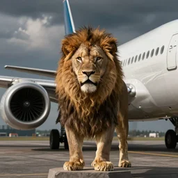 an airline pilot lion