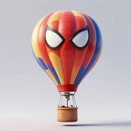 3 d render of a spiderman hot air balloon