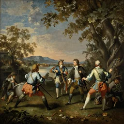 a baroque painting of a hunting scene