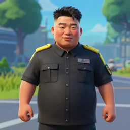 a screenshot of kim jong un in fortnite,