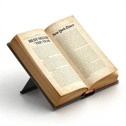 Picture of old book with technical documentation lying on a stand. Illustration to New York Times best-seller of the year. Photorealistic, unreal 5, 4k, 8k, hyper-realystic, HD, trending on artstation, 3d visualisation