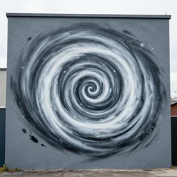 swirly cyclone as graffiti mural by lee, masterpiece, trending on artstation