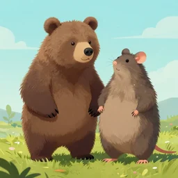 fusion of bear and mouse, fantasy art