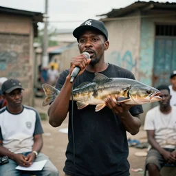 a coaelacanth making a speech in pelvis resley's ghetto