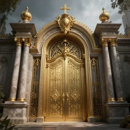 the gate to the eternal kingdom of nobility, fantasy, digital art, hd, detailed.