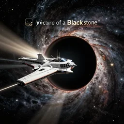 “ A picture of a starship exiting a Blackhole”