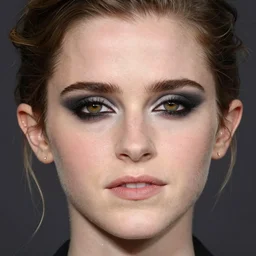 emma watson Heavy Contour makeup look eye shadow smokey eyes fashion model face by artgem by brian bolland by alex ross