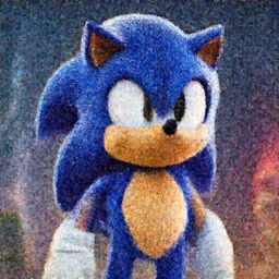 a stunning cinematic render of sonic, movie scene, octane render, vivid colors, 32k, denoise, 3d shaders, ambient occlusion, renderman, , high sample render, deep colors, dramatic lighting