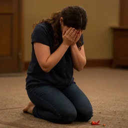 peppers kneeling in prayer