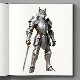 Azure Wolf themed armored knight, Monster Hunter Illustrations art book, Moebius, Greg Rutkowski, Zabrocki, Karlkka, Jayison Devadas, Phuoc Quan, trending on Artstation, 8K, ultra wide angle, zenith view, pincushion lens effect.
