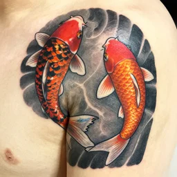 japanese koi fish tattoo stencil