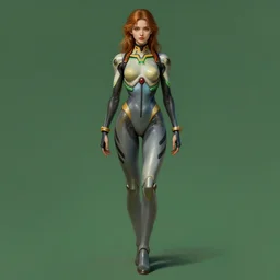 ultra realistic illustration of a beautiful girl in an eva plugsuit against a green background for editing, hyper detailed, full body, sci - fi, fantasy, intricate, elegant, highly detailed, digital painting, artstation, concept art, smooth, sharp focus, illustration, by artgerm and greg rutkowski and alphonse mucha, trending on artstation