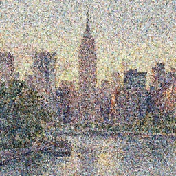 new york at sunrise. watercolor. trending on artstation.