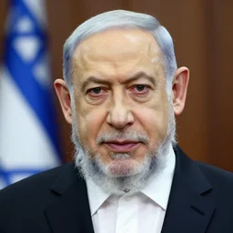 benjamin netanyahu dressed like a muslim with a full beard