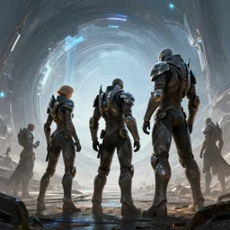 the most amazing dream you ever had about singularity transhumance portal, mass effect, dark souls, doom eternal, hyper realistic, concept art, high key lighting, intricate, hyper detailed, smooth, high contrast, neon, volumetric lighting, octane, raytrace, greg rutkowski, huifeng huang, artgerm, beeple, jim lee,