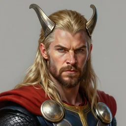viking looking thor, d & d, fantasy, portrait, highly detailed, headshot, digital painting, trending on artstation, concept art, sharp focus, illustration, art by artgerm and greg rutkowski and magali villeneuve