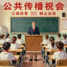 communist propaganda poster, public school classroom, ilya kuvshinov, john singer sargent, anime, trending on artstation, oil painting, intricate