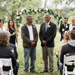 wedding photography, two homeless people are getting married, homeless guests, professional photo
