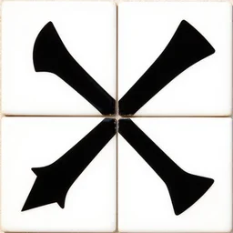 alhambra's triple arrow tiles shape as a sharp scalable vector graphics