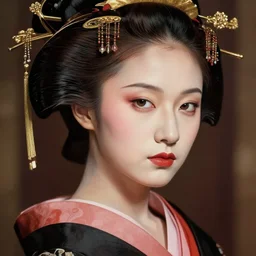 detailed portrait of greta thunberg as a geisha, trending on artstation elite, elegant, luxury, by krenz cushart, junji ito, takato yamamoto, perfect face, fine details, realistic shaded, fine - face, pretty face