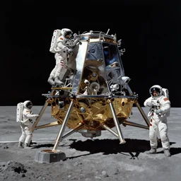 lunar probe scout as seen by astronaut by david palumbo and raymond swanland and zack snyder sharp digital painting. dreaming latent space. matte painting, concept art. artstation. digital render. realistic, 8 k