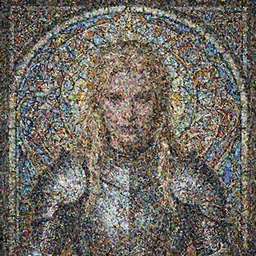 masterpiece head-on symmetrical centered portrait, Elisha Cuthbert as a Elden Ring warrior, fully armoured, blonde hair, complex stained glass art nouveau, gothic, elegant, dramatic, high quality, in the style of Edgar Maxence and Ross Tran and Zdzisław Beksiński and Gustave Doré and Michael Whelan and H.R. Giger and Ian Miller and Mucha, specular highlights, 8k, Octane Render