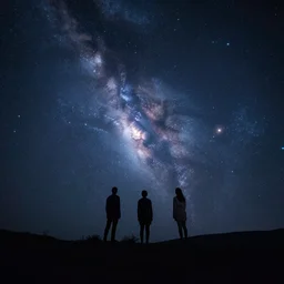 tonemapped 8 k landscape of a wonderous starry night on an alien sky by seb mckinnon, john avon, sui ishida with galaxies as backdrop