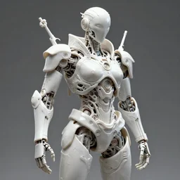 3 d octane render, ultra photorealistic, 8 k hyper detailed image unreal engine, beautiful of a mystic esoteric robot samourai cyberpunk, organic ceramic white on the art contemporary art by alphosne mucha adolf hiremy hirschl