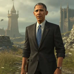 screenshot of obama in skyrim