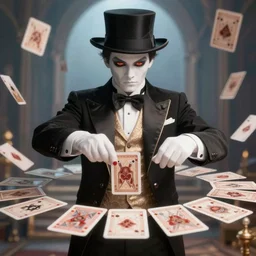 magician shuffling cards, cards, fantasy, digital art, soft lighting, concept art, 8 k
