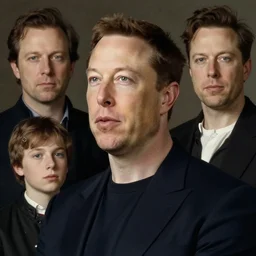 mark zuckerberg, gabe newell, pavel durov, elon musk, ryan gosling, realism, maximum detail, high quality, good study of style, depth of field, focus, classicism painting