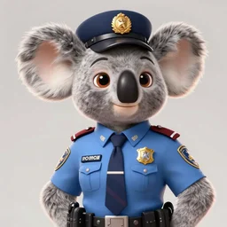 zootopia character female koala police detective highly detailed, digital painting, artstation, concept art, smooth, sharp focus, illustration