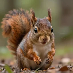 very beautiful portrait of an extremely cute and adorable squirrel, smooth, perfect face, fantasy, character design by mark ryden and pixar and hayao miyazaki, sharp focus, concept art, intricate detail, cinematic lighting, hyperrealistic, 5 0 mm, diorama macro photography, 8 k, nature background
