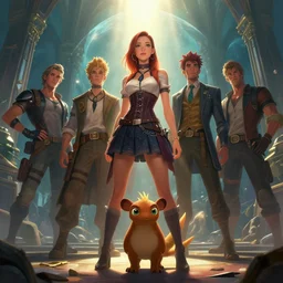 epic professional digital art of hofkbe with its pet buqlnix, by leesha hannigan, wayne haag, reyna rochin, ignacio rios, mark ryden, van herpen, global ambient light, best on artstation, pixiv, stunning, gorgeous, much wow, cinematic, masterpiece