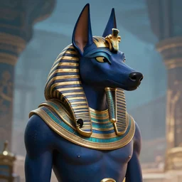 detailed beautiful cool male character art depicting anubis, egyptian, concept art, depth of field, on amino, by sakimichan patreon, wlop, weibo, bcy. net, colorhub. me high quality art on artstation.