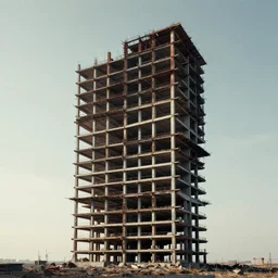 unfinished building by arne jacobsen, bladerunner 2 0 4 9, archdaily, wallpaper, highly detailed, trending on artstation.