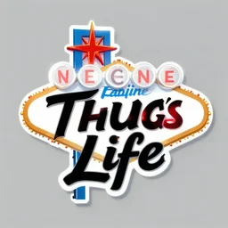 online casino logo, las vegas, thug life