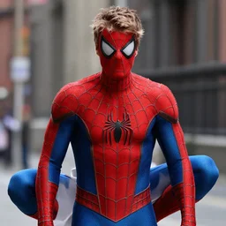 Justin Bieber as Spiderman